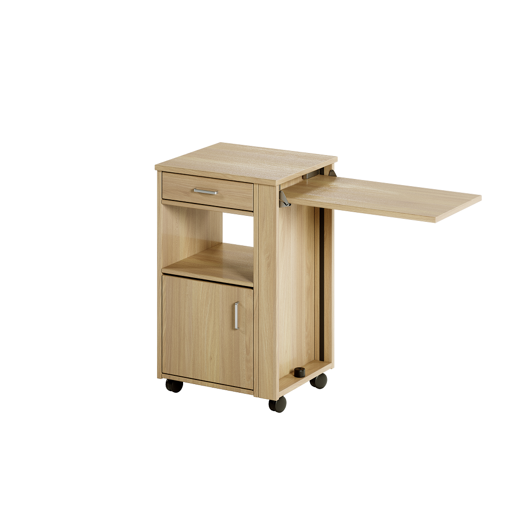 Ruben Bedside Cabinet with Overbed Table